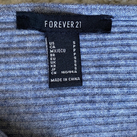 •Forever 21• NWOT Long-Sleeve Ribbed Mini Dress - Picture 7 of 8